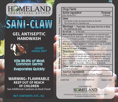 Homeland 6930 Sani-claw 4oz (Homeland 6930 Sani Claw 4oz)